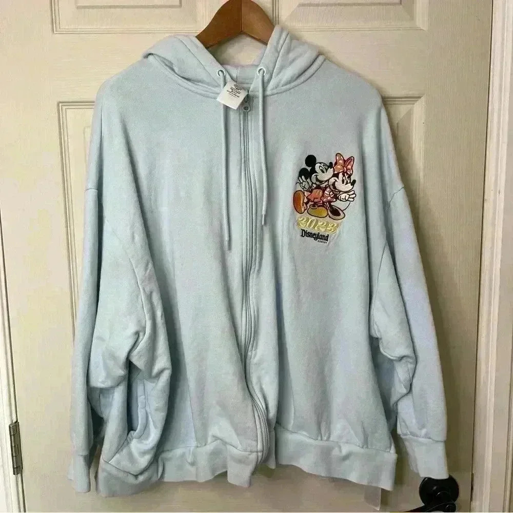 Disney Mickey and Minnie Mouse Zip Hoodie for Women Walt DisneyLand Resort 2023